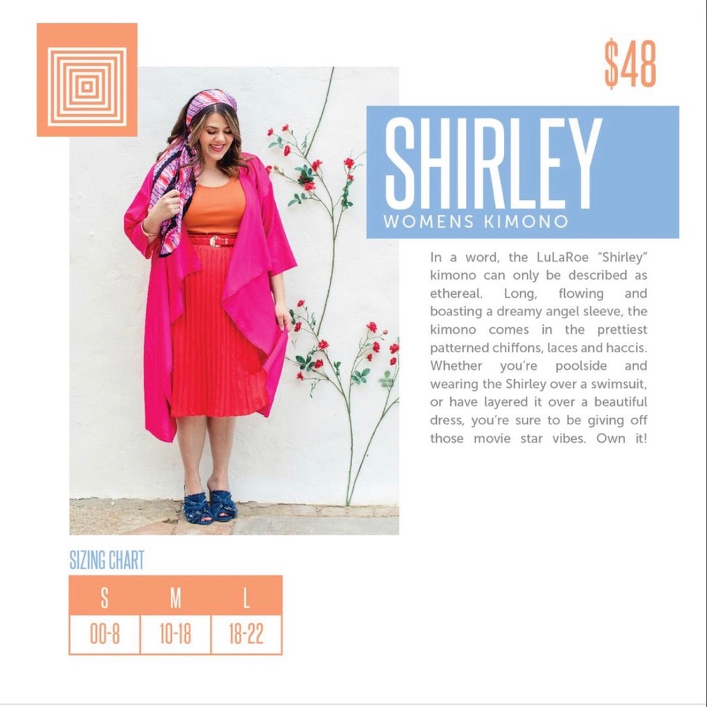 Size Chart LLR Shirley